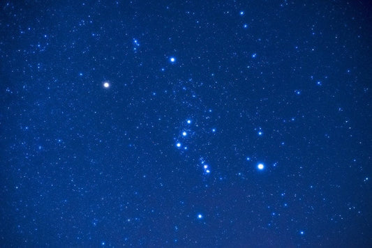 The Orion constellation in the night sky